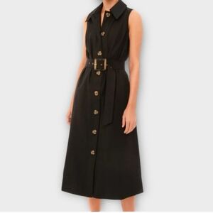 TUCKERNUCK SZ XXL NWT BLACK Sleeveless Belted Dress